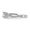 Diamond Round Semi-mount By-Pass Engagement Rings