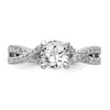 Diamond Round Semi-mount By-Pass Engagement Rings