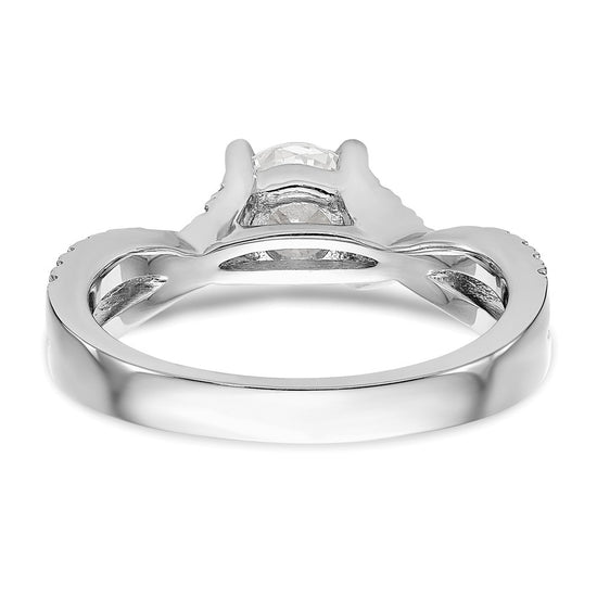 Diamond Round Semi-mount By-Pass Engagement Rings