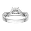Diamond Round Semi-mount By-Pass Engagement Rings