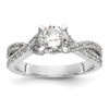 Diamond Round Semi-mount By-Pass Engagement Rings