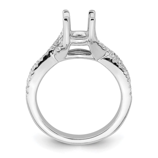 Diamond Round Semi-mount By-Pass Engagement Rings