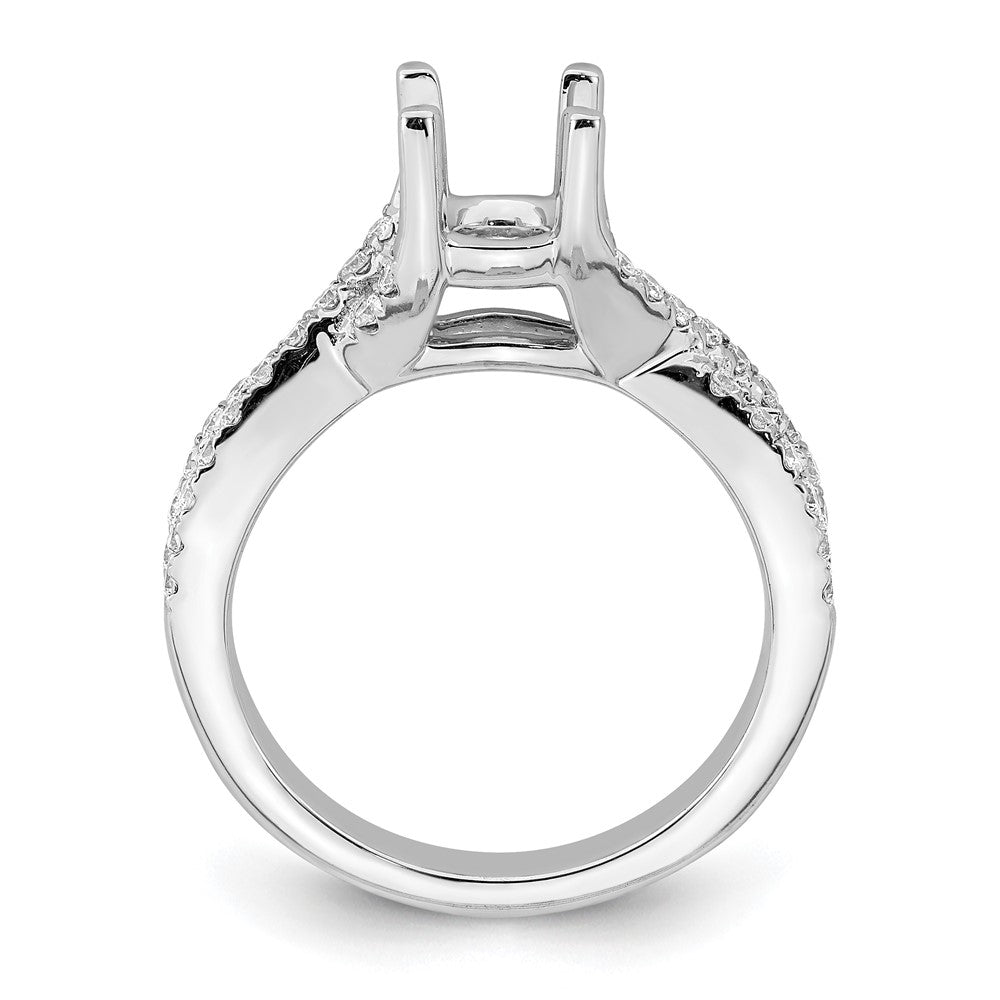 Diamond Round Semi-mount By-Pass Engagement Rings