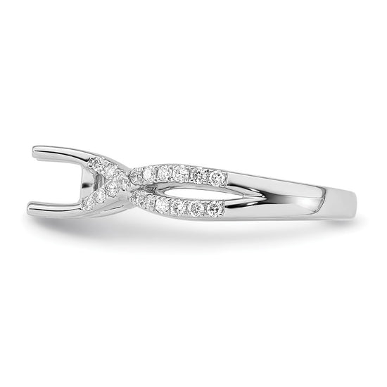 Diamond Round Semi-mount By-Pass Engagement Rings
