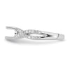 Diamond Round Semi-mount By-Pass Engagement Rings
