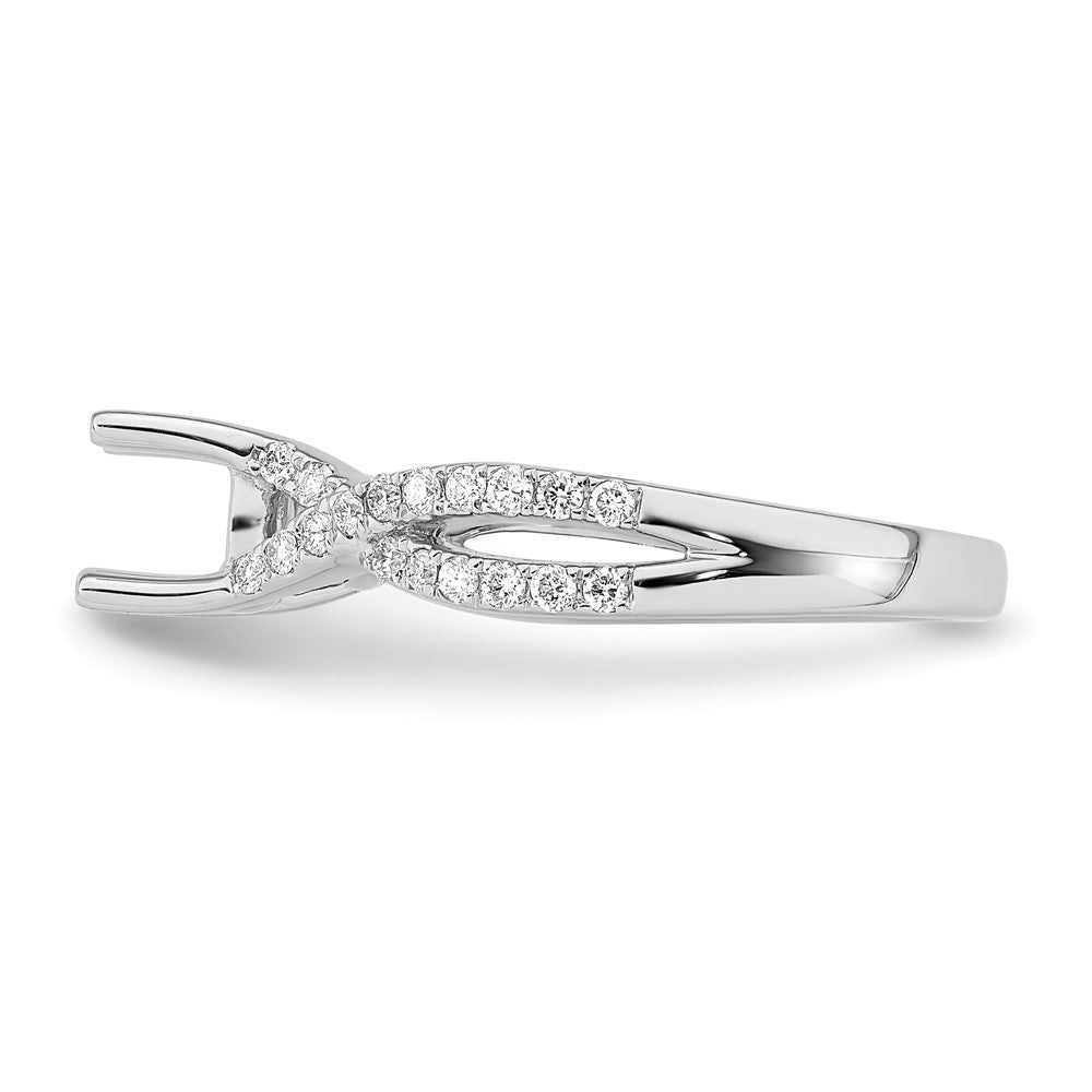 Diamond Round Semi-mount By-Pass Engagement Rings