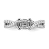 Diamond Round Semi-mount By-Pass Engagement Rings