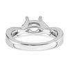 Diamond Round Semi-mount By-Pass Engagement Rings