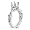 Diamond Round Semi-mount By-Pass Engagement Rings