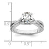 Diamond Round Semi-mount By-Pass Engagement Rings