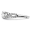 Diamond Round Semi-mount Criss-Cross Engagement Rings