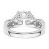 Diamond Round Semi-mount Criss-Cross Engagement Rings