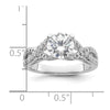 Diamond Round Semi-mount Criss-Cross Engagement Rings