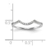 14k White Gold 1/8 carat Diamond Contoured Complete Wedding Band