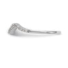 14k White Gold 1/6 carat Diamond Contoured Complete Wedding Band
