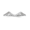 14k White Gold 1/6 carat Diamond Contoured Complete Wedding Band