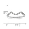 14k White Gold 1/6 carat Diamond Contoured Complete Wedding Band