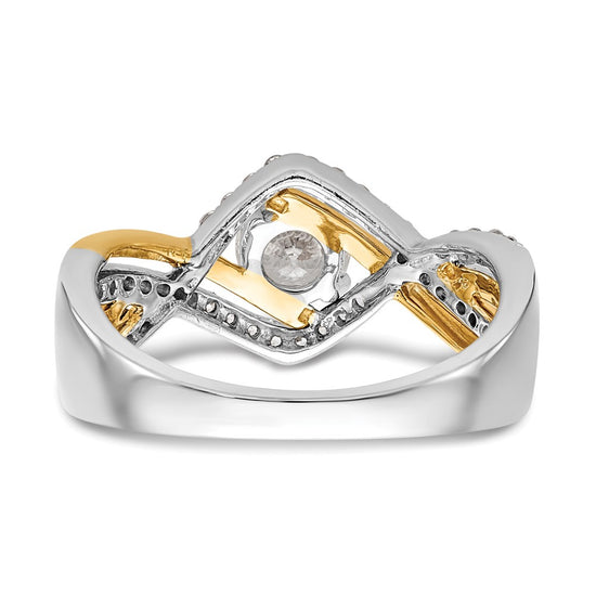 Diamond Round Semi-mount Criss-Cross Engagement Rings