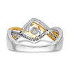 Diamond Round Semi-mount Criss-Cross Engagement Rings