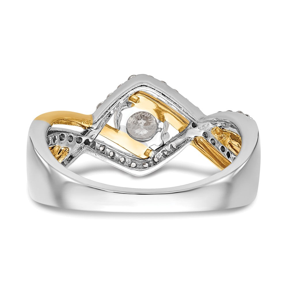 Diamond Round Semi-mount Criss-Cross Engagement Rings