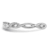 Diamond Round Semi-mount Criss-Cross Engagement Rings