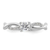 Diamond Round Semi-mount Criss-Cross Engagement Rings