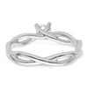 Diamond Round Semi-mount Criss-Cross Engagement Rings
