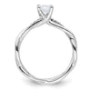 Diamond Round Semi-mount Criss-Cross Engagement Rings