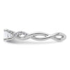 Diamond Round Semi-mount Criss-Cross Engagement Rings