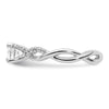 Diamond Round Semi-mount Criss-Cross Engagement Rings