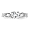 Diamond Round Semi-mount Criss-Cross Engagement Rings