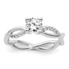 Diamond Round Semi-mount Criss-Cross Engagement Rings