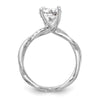 Diamond Round Semi-mount Criss-Cross Engagement Rings