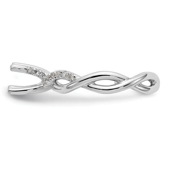 Diamond Round Semi-mount Criss-Cross Engagement Rings