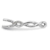 Diamond Round Semi-mount Criss-Cross Engagement Rings