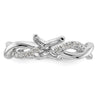 Diamond Round Semi-mount Criss-Cross Engagement Rings