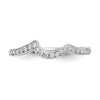 14k White Gold 1/6 carat Diamond Contoured Complete Wedding Band