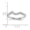 14k White Gold 1/6 carat Diamond Contoured Complete Wedding Band