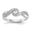 14k White Gold Criss-Cross Peg Set 1/6 carat Diamond Semi-mount Engagement Ring
