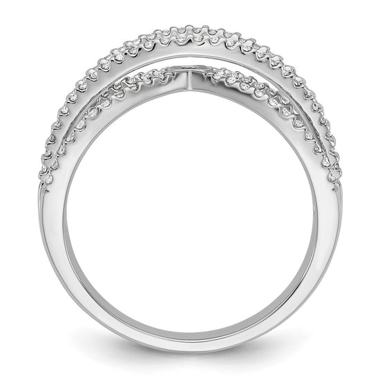 Peg Set Diamond Semi-mount Criss-Cross Engagement Rings