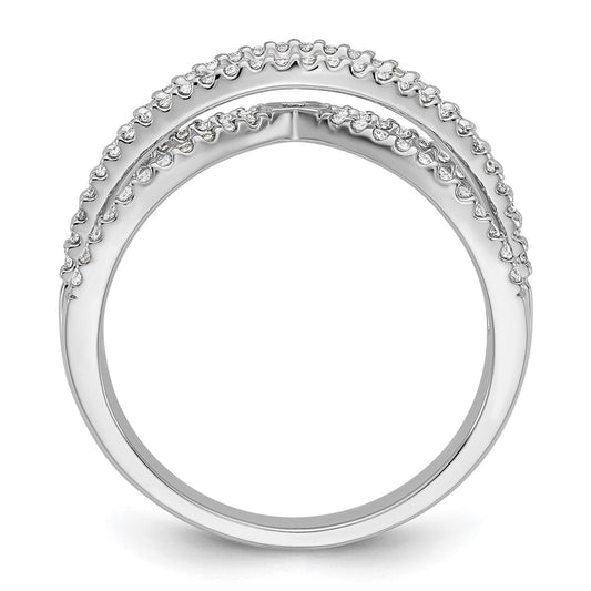 Peg Set Diamond Semi-mount Criss-Cross Engagement Rings