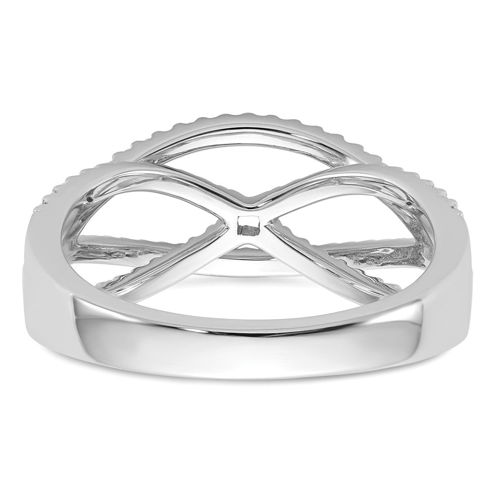 Peg Set Diamond Semi-mount Criss-Cross Engagement Rings