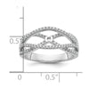 Peg Set Diamond Semi-mount Criss-Cross Engagement Rings