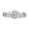 Diamond Criss-Cross Engagement Rings