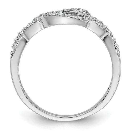 14k White Gold Criss-Cross Peg Set 1/3 carat Diamond Semi-mount Engagement Ring