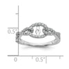 14k White Gold Criss-Cross Peg Set 1/3 carat Diamond Semi-mount Engagement Ring