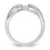 Peg Set Diamond Semi-mount Criss-Cross Engagement Rings