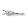 Peg Set Diamond Semi-mount Criss-Cross Engagement Rings