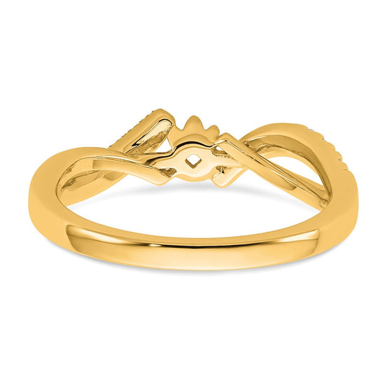 Peg Set Diamond Semi-mount Criss-Cross Engagement Rings