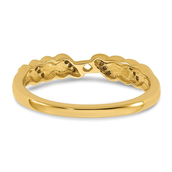 14k Twist Peg Set 1/20 carat Diamond Semi-mount Engagement Ring